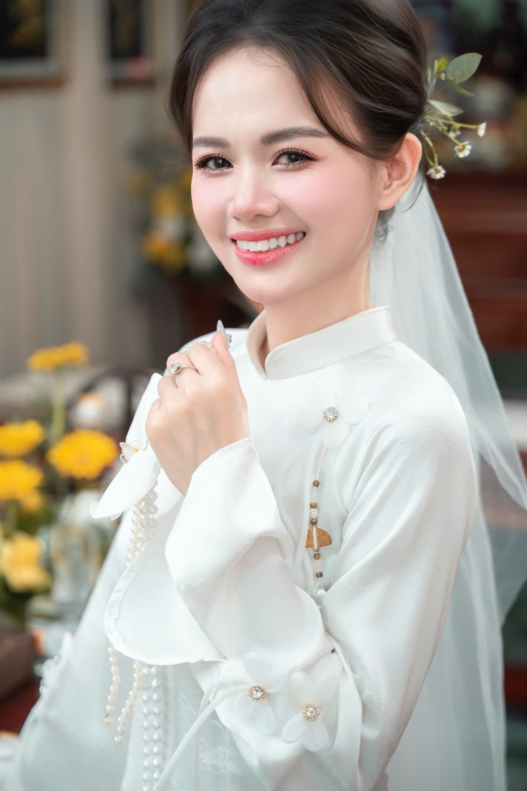 Layout Make-Up Cưới Với Áo Dài Trắng: Tôn Vinh Nét Đẹp Thuần Khiết, Sang Trọng